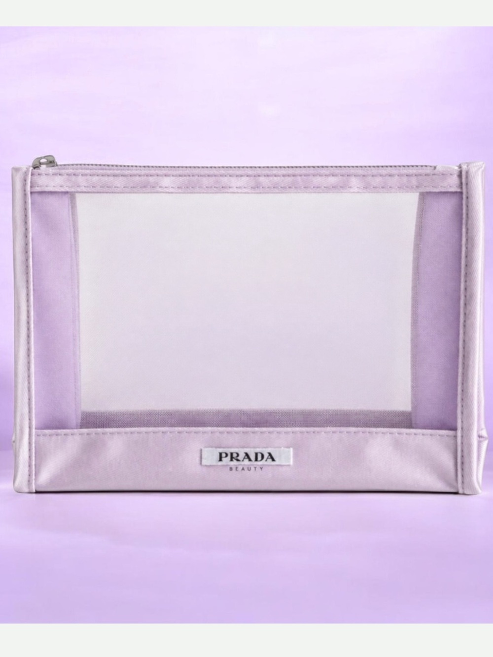Prada Lilac Mesh Beauty Pouch - Prada new beauty